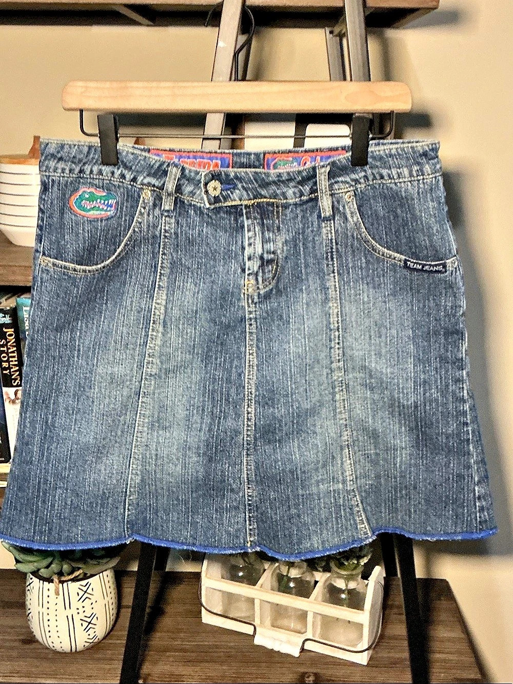 Team Jeans Florida Gators Team Jeans skirt Denim Mini Skirt Size 8